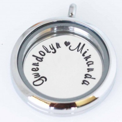 Personalised Hand Stamped Plate (to fit 3 cm locket only)